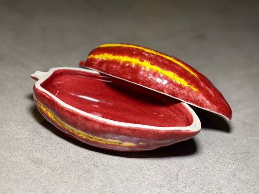 Cacao Pod Red Plate